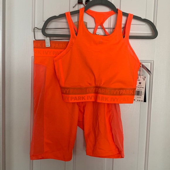 Adidas Ivy Park Sports Bra with Cycling Shorts - Picture 1 of 7